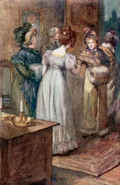 Ilustración para Emma de Jane Austen de Arthur Wallis Mills