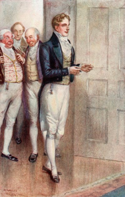 Ilustración para Emma de Jane Austen de Arthur Wallis Mills