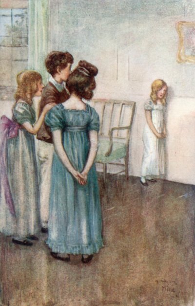 Ilustración para La Abadía de Northanger de Jane Austen de Arthur Wallis Mills