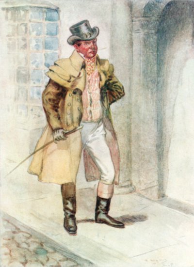 Ilustración para La abadía de Northanger de Jane Austen de Arthur Wallis Mills