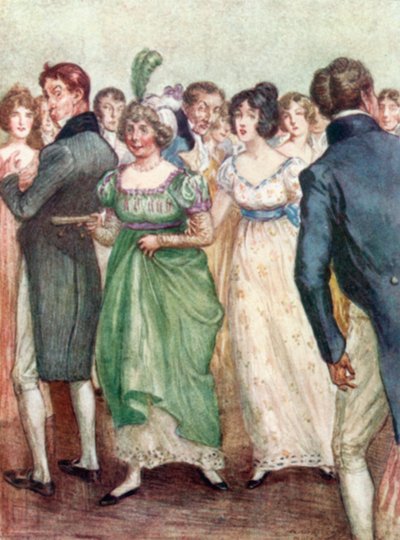 Ilustración para La abadía de Northanger de Jane Austen de Arthur Wallis Mills