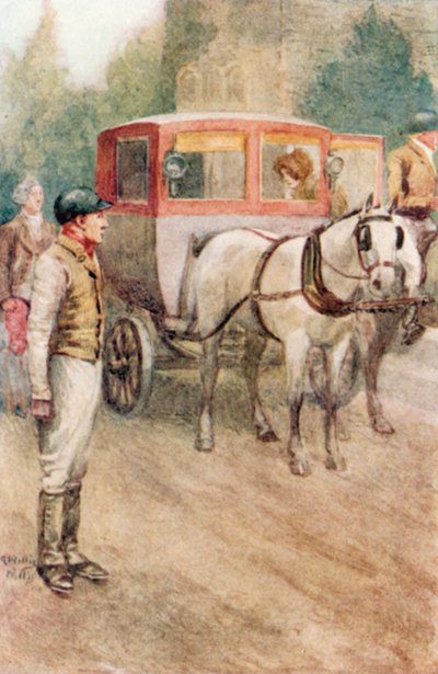 Ilustración para La abadía de Northanger de Jane Austen de Arthur Wallis Mills