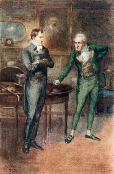 Ilustración para La abadía de Northanger de Jane Austen de Arthur Wallis Mills