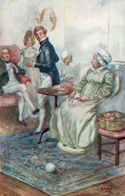Ilustración de La abadía de Northanger de Jane Austen de Arthur Wallis Mills