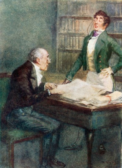 Ilustración de Persuasión de Jane Austen de Arthur Wallis Mills