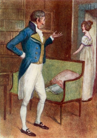 Ilustración para Orgullo y Prejuicio de Jane Austen de Arthur Wallis Mills