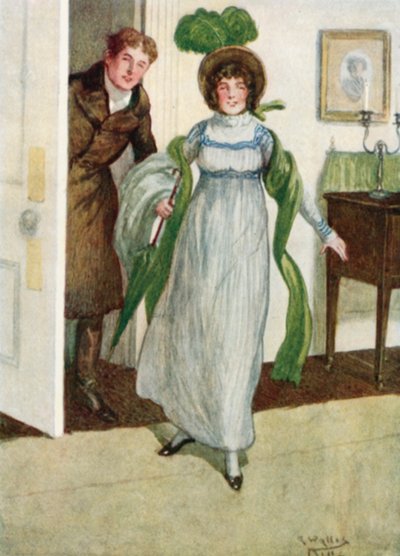 Ilustración de Orgullo y prejuicio de Jane Austen de Arthur Wallis Mills