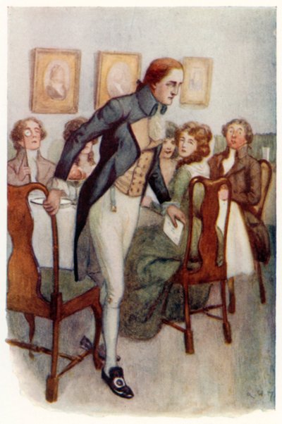Ilustración de Orgullo y prejuicio de Jane Austen de Arthur Wallis Mills