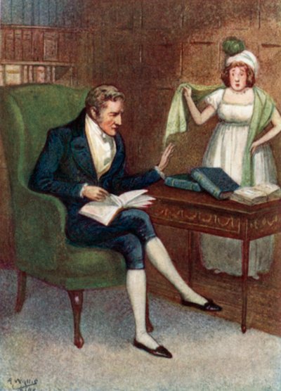Ilustración de Orgullo y prejuicio de Jane Austen de Arthur Wallis Mills