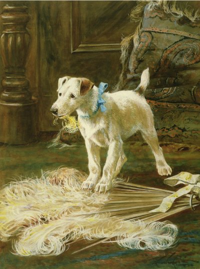 Travesuras (óleo sobre lienzo) de Arthur Wardle