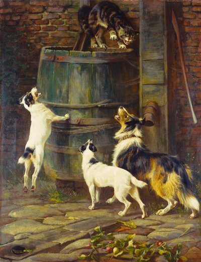Sólo queremos jugar (óleo sobre lienzo) de Arthur Wardle