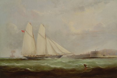 Goleta Esmeralda acercándose a Cherburgo, 1861 de Arthur Wellington Fowles