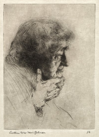 Anciano pensando de Arthur William Heintzelman