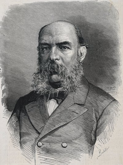 AMADOR DE LOS RIOS, Jose (1818-1878). English historian and semitic. “La Ilustracion Espanola y Americana”. Engraving. de Artist Unknown