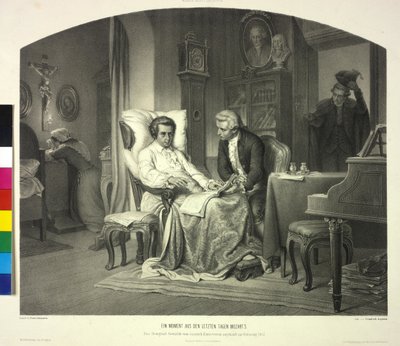 Un momento de los últimos días de Mozart de Artist Unknown