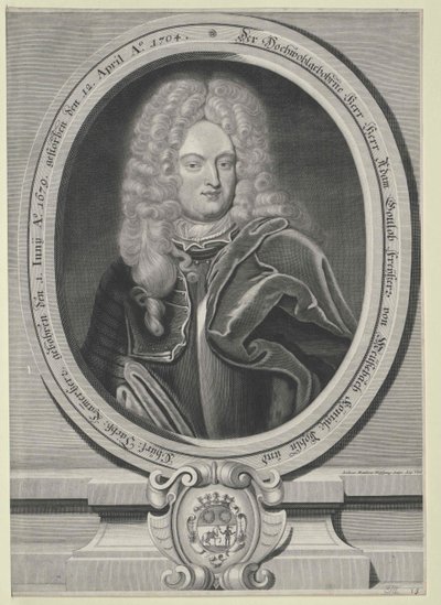 Adam Gottlob Barón de Meusebach (imprimir) de Artist Unknown