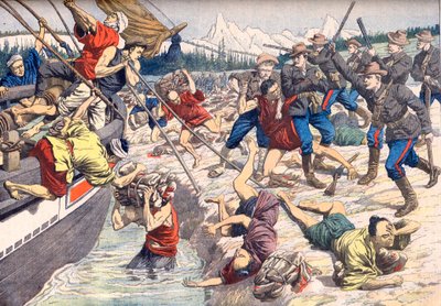 Islas Aleutianas: Sangriento conflicto entre japoneses y estadounidenses en las islas Aleutianas de Artist Unknown