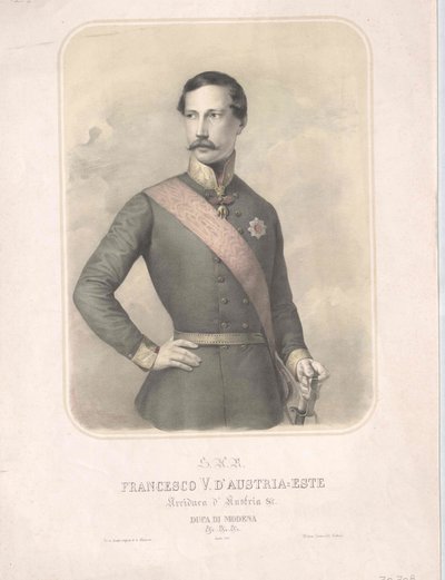 Archiduque de Austria-Este duque de Módena Francisco V de Artist Unknown