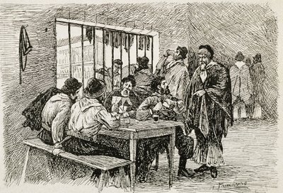 Argentina (siglo XX). "Pulpería, taberna y licorería. Ilustración de T.Tamarera. Grabado de Artist Unknown