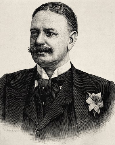 BueLow, Bernard von (1849-1929). Canciller del Imperio Romano (1900-1909). Aguafuerte de Artist Unknown