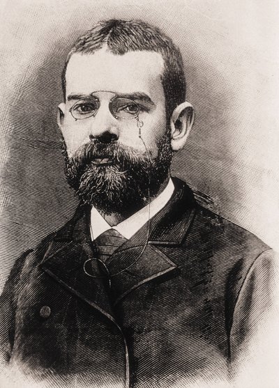 CLARÍN, Leopoldo Alas y Ureña, también llamado (1852-1901). Escritor español. Grabado de Artist Unknown