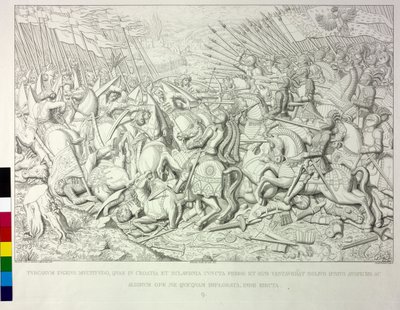 Combate de caballería de Artist Unknown