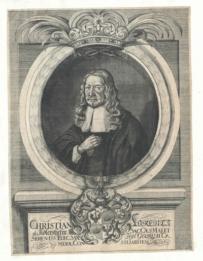 Christian Lorenz Adlershelm (imprimir) de Artist Unknown