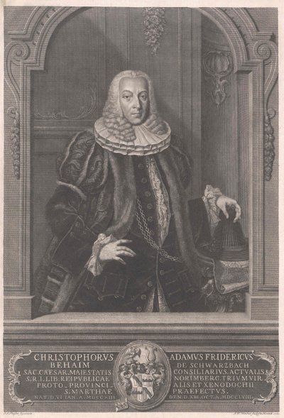 Christoph Adam Frederick Behaim von Schwarzbach de Artist Unknown