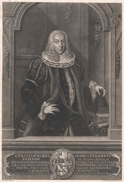 Christoph Adam Frederick Behaim von Schwarzbach de Artist Unknown