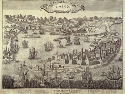 Ciudad y puerto de Cádiz. Grabado. ESPAÑA. ANDALUCÍA. Cádiz. Museo de Cádiz de Artist Unknown