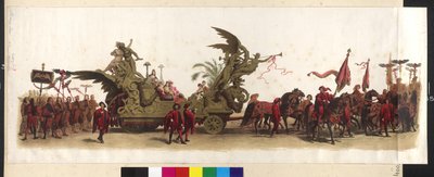 Carroza del Makart-Festzug (Desfile de las bodas de plata de Francisco José e Isabel) el 27 de abril de 1879 en Viena. de abril de 1879 en Viena de Artist Unknown