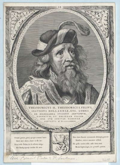 Conde de Holanda Dietrich II (imprimir) de Artist Unknown
