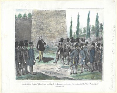 Ejecución de la sentencia del tribunal militar en Jack Messenhauser de Artist Unknown