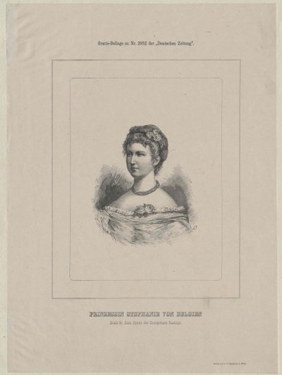 Princesa heredera de Austria Estefanía (imprimir) de Artist Unknown