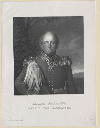 Duque de Cambridge Adolf Friedrich de Artist Unknown