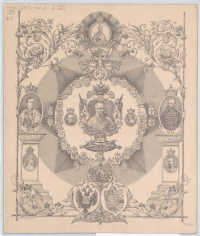 Emperador de Austria Francisco José I (imprimir) de Artist Unknown