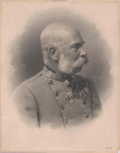Emperador de Austria Francisco José I (imprimir) de Artist Unknown