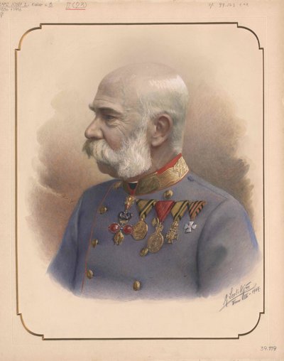Emperador de Austria Francisco José I (imprimir) de Artist Unknown
