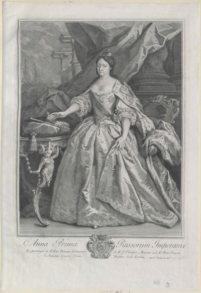 Emperatriz de Rusia Anna Ioannovna de Artist Unknown