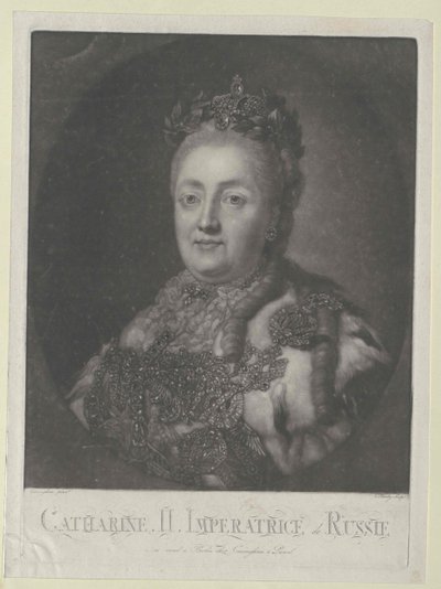 Emperatriz de Rusia Catalina II de Artist Unknown