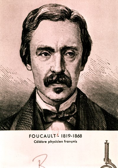 FOUCAULT Jean Bernard Leon: Retrato (aguafuerte) de Artist Unknown