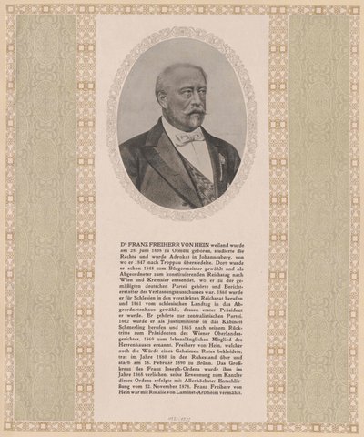 Franz Baron Hein (imprimir) de Artist Unknown