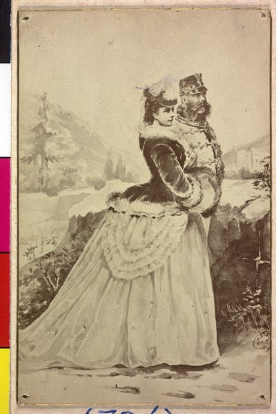 Francisco José I e Isabel de Austria de Artist Unknown