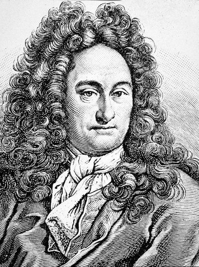 G W Leibniz Gottfried Wihlem (grabado) de Artist Unknown