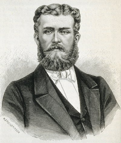 HOHENZOLLERN-SIGMARINGEN, Leopoldo (1835-1905). Hermano del rey Carol I de Rumanía y padre del futuro rey Fernando de Rumanía. Grabado de Artist Unknown