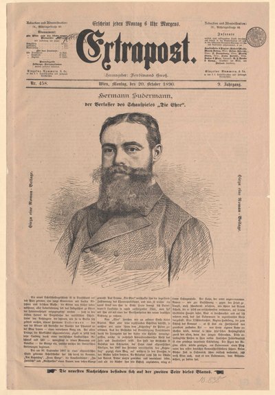 Hermann Sudermann (imprimir) de Artist Unknown