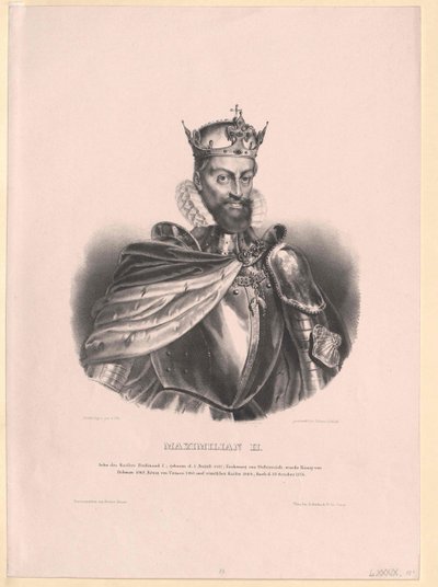 Maximiliano II, emperador del Sacro Imperio Romano Germánico de Artist Unknown