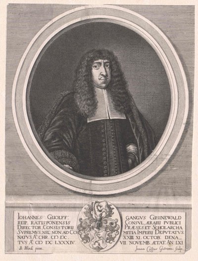 Johann Wolfgang Gruenewald (imprimir) de Artist Unknown