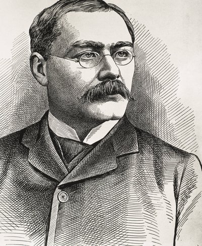 KIPLING, Rudyard (1865-1936). Escritor británico, nacido en la India. Premio Nobel de Literatura 1907. Retrato de Kipling. Grabado. de Artist Unknown