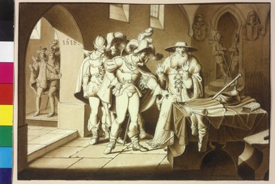 El rey Fernando II y el archiduque Maximiliano de Artist Unknown